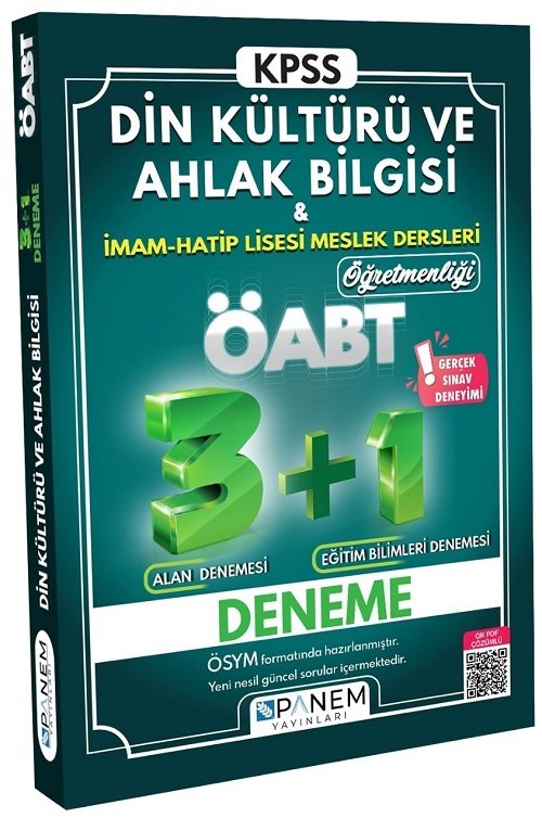 ÖABT Din Kültürü Öğretmenliği 3+1 Deneme Panem Yayınları