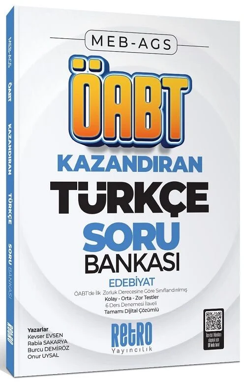 ÖABT MEB-AGS Türkçe Öğretmenliği Edebiyat Kazandıran Soru Bankası Çözümlü - Kevser Evsen Retro Yayıncılık ÖABT MEB-AGS Türkçe Öğretmenliği Edebiyat Kazandıran Soru Bankası Çözümlü - Kevser Evsen Retro Yayıncılık