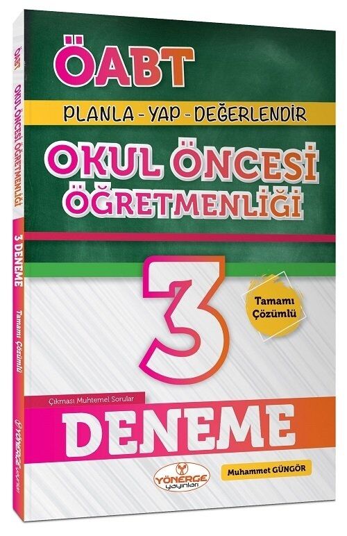 ÖABT Okul Öncesi Öğretmenliği 3 Deneme Yönerge Yayınları