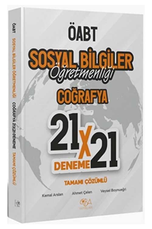 ÖABT Sosyal Bilgiler Coğrafya 21 x 21 Deneme CBA Yayınları