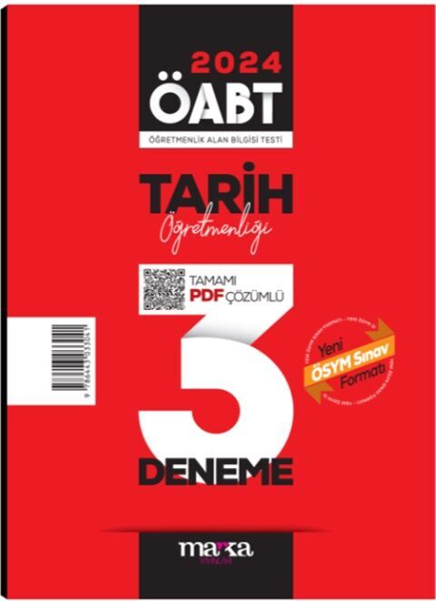 ÖABT Tarih Öğretmenliği Tamamı Çözümlü 3 Deneme Marka Yayınları