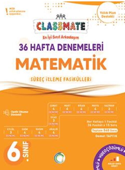 Okyanus 6. Sınıf Matematik Classmate 36 Hafta Denemeleri Okyanus Yayınları Okyanus 6. Sınıf Matematik Classmate 36 Hafta Denemeleri Okyanus Yayınları
