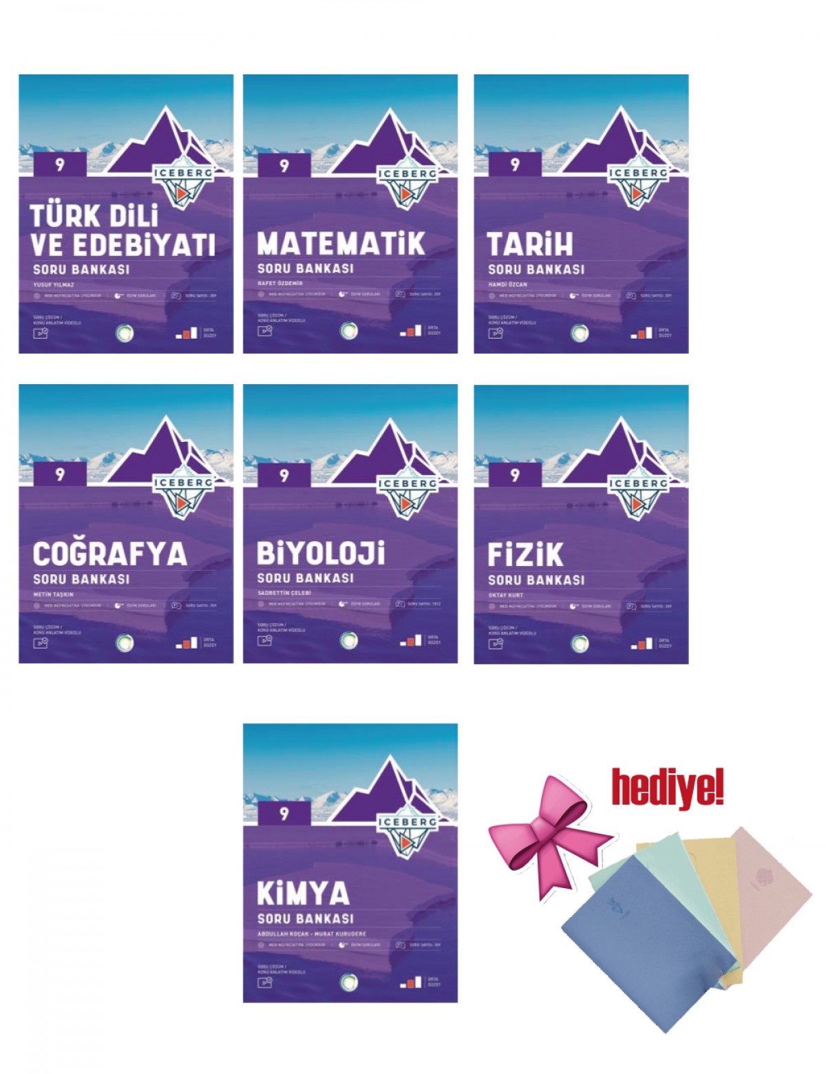 Okyanus 9. Sınıf Tüm Dersler İceberg Soru Bankası Seti 7 Kitap Okyanus Yayınları