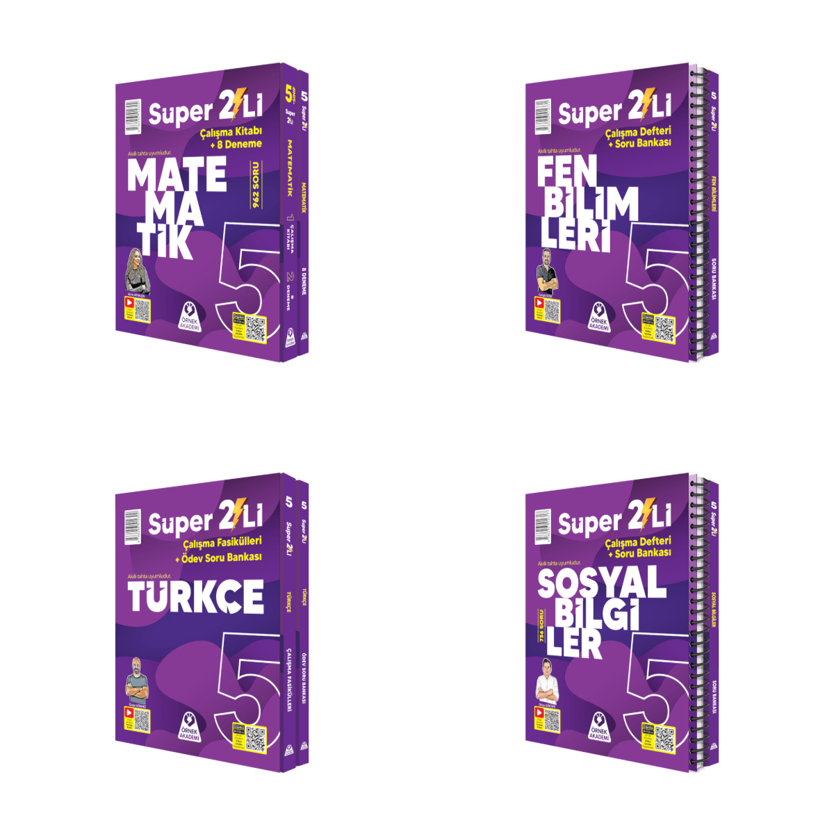 Örnek Akademi 5. Sınıf Süper İkili Tüm Dersler Seti 4 Kitap Örnek Akademi Yayınları Örnek Akademi 5. Sınıf Süper İkili Tüm Dersler Seti 4 Kitap Örnek Akademi Yayınları