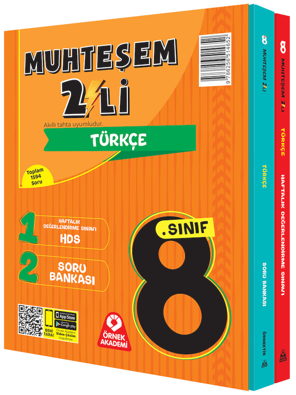 Örnek Akademi 8. Sınıf Muhteşem İkili Türkçe Seti Örnek Akademi Yayınları