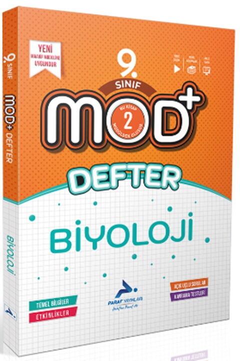 Paraf 9. Sınıf Biyoloji MOD Defter Paraf Yayınları Paraf 9. Sınıf Biyoloji MOD Defter Paraf Yayınları