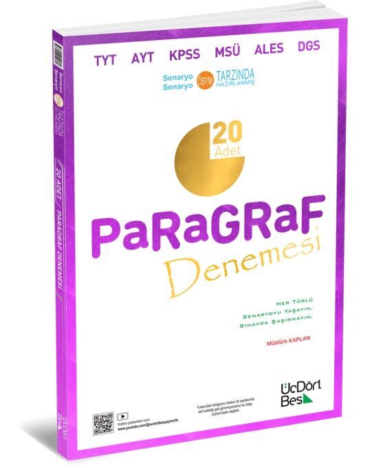 Paragraf 20 Adet Denemesi ÜçDörtBeş Yayınları