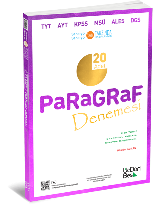 Paragraf 20 Adet Denemesi ÜçDörtBeş Yayınları