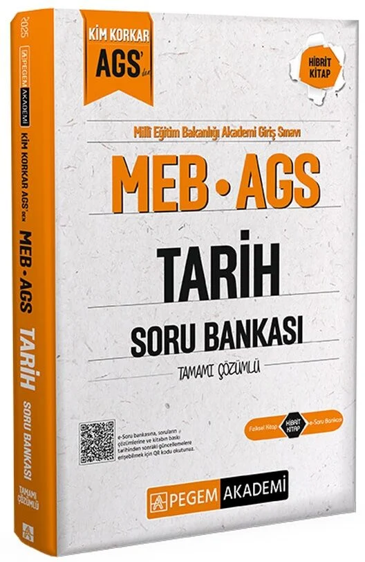 2025 MEB-AGS Tarih Soru Bankası Çözümlü Pegem Akademi Yayınları