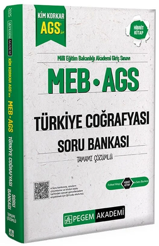 Pegem 2025 MEB-AGS Türkiye Coğrafyası Soru Bankası Çözümlü Pegem Akademi Yayınları Pegem 2025 MEB-AGS Türkiye Coğrafyası Soru Bankası Çözümlü Pegem Akademi Yayınları