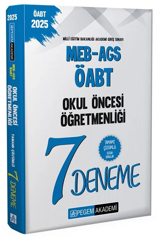 Pegem 2025 ÖABT MEB-AGS Okul Öncesi Öğretmenliği 7 Deneme Çözümlü Pegem Akademi Yayınları Pegem 2025 ÖABT MEB-AGS Okul Öncesi Öğretmenliği 7 Deneme Çözümlü Pegem Akademi Yayınları