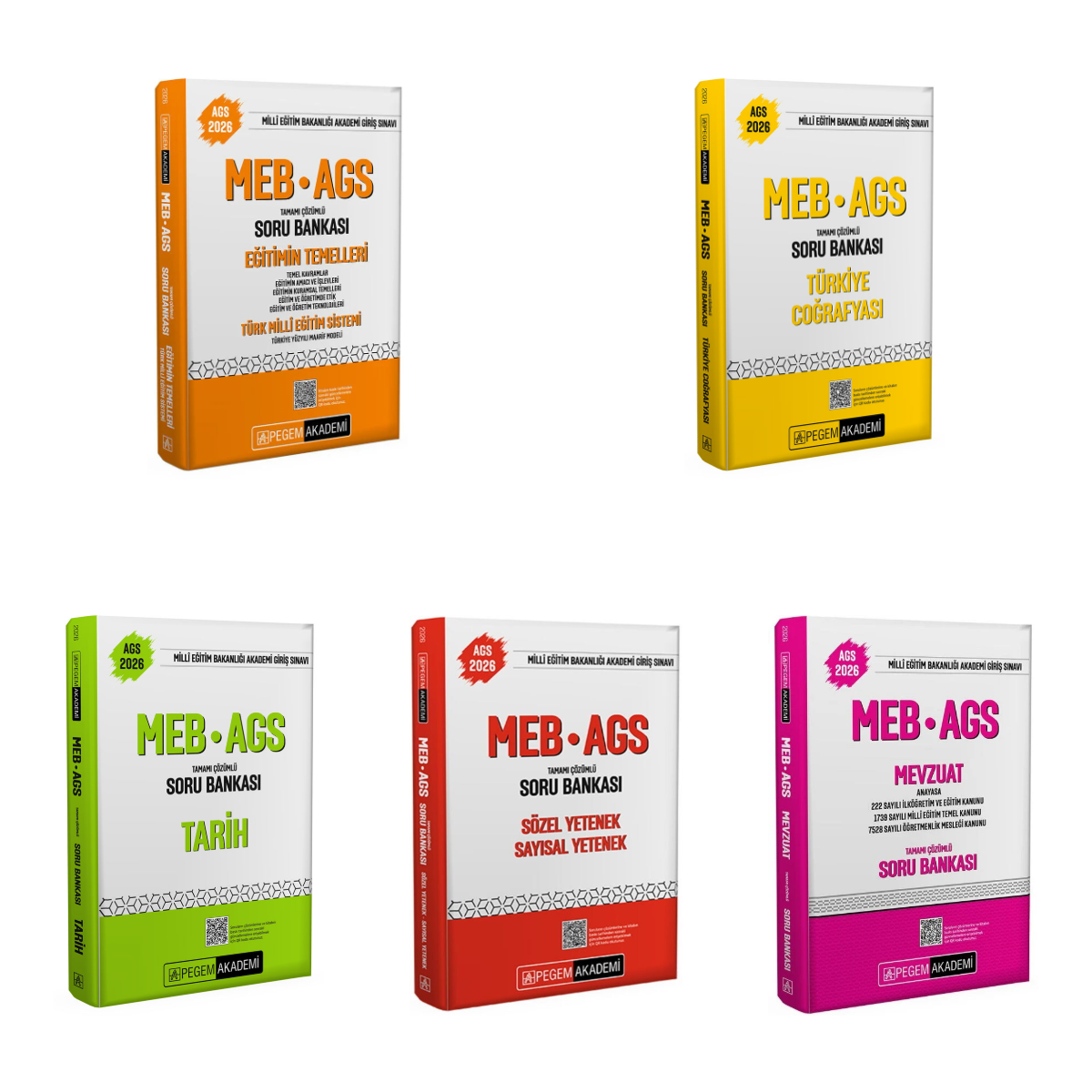 Pegem 2026 AGS Tüm Dersler Soru Bankası Seti Pegem Akademi Yayınları