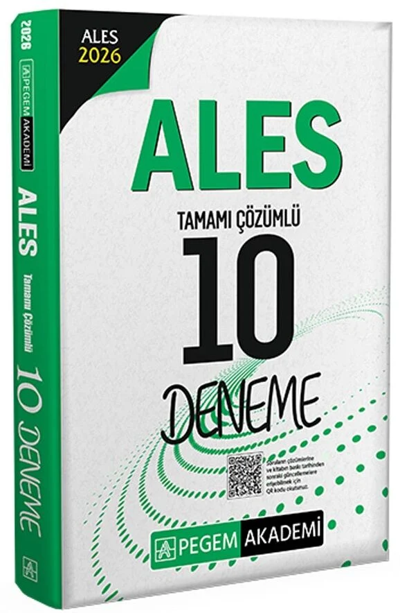 Pegem 2026 ALES 10 Deneme Çözümlü Pegem Akademi Yayınları Pegem 2026 ALES 10 Deneme Çözümlü Pegem Akademi Yayınları