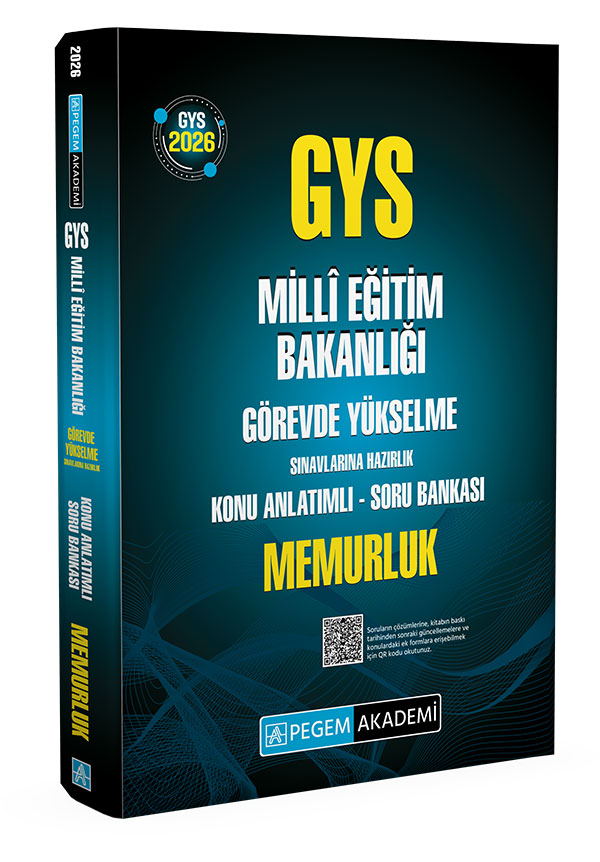 Pegem 2026 GYS MEB Görevde Yükselme Sınavlarına Hazırlık Konu Anlatımlı Soru Bankası MEMURLUK Pegem Akademi Yayıncılık