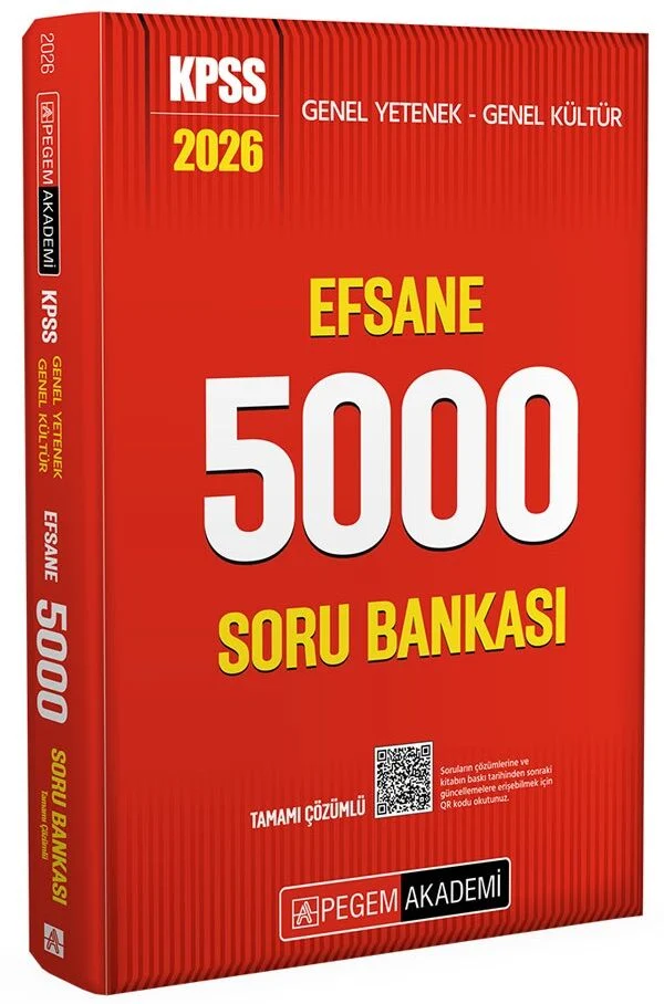 Pegem 2026 KPSS Genel Yetenek Genel Kültür EFSANE 5000 Soru Bankası Çözümlü Pegem Akademi Yayınları Pegem 2026 KPSS Genel Yetenek Genel Kültür EFSANE 5000 Soru Bankası Çözümlü Pegem Akademi Yayınları