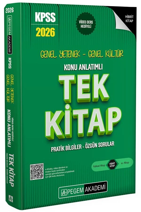 Pegem 2026 KPSS Genel Yetenek Genel Kültür Konu Anlatımlı Tek Kitap Pegem Akademi Yayınları Pegem 2026 KPSS Genel Yetenek Genel Kültür Konu Anlatımlı Tek Kitap Pegem Akademi Yayınları