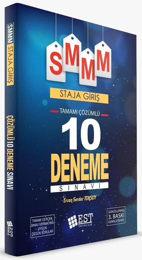 SMMM Staja Giriş 10 Deneme Çözümlü  EST Yayınları