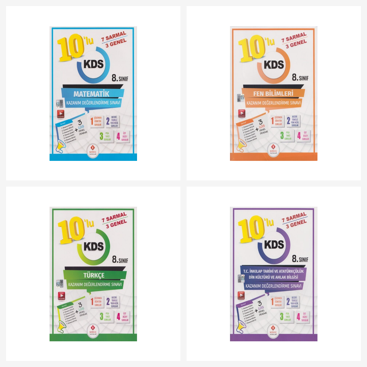 Sonuç 8.sınıf 10lu KDS Tüm Dersler Deneme Seti Sonuç Yayınları Sonuç 8.sınıf 10lu KDS Tüm Dersler Deneme Seti Sonuç Yayınları