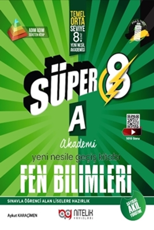 Süper 8. Sınıf Fen Bilimleri A Akademi Yeni Nesile Geçiş Kitabı Nitelik Yayınları