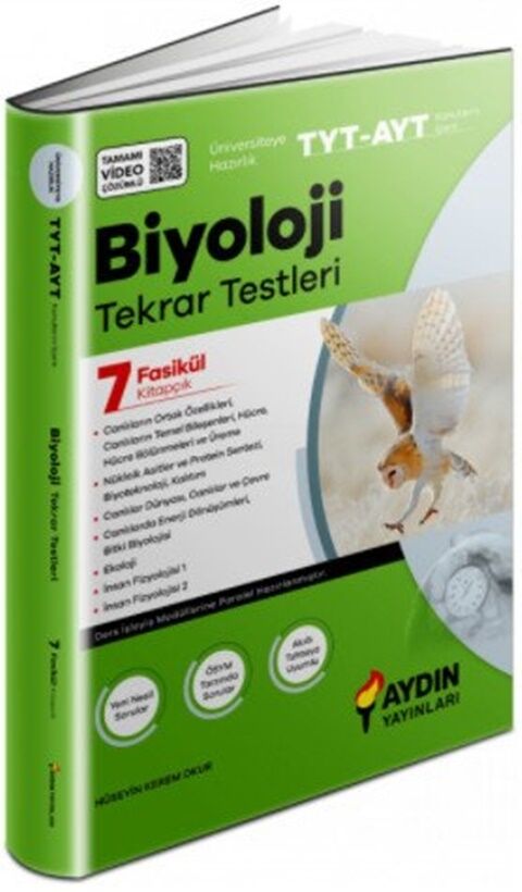TYT AYT Biyoloji Tekrar Testleri Aydın Yayınları