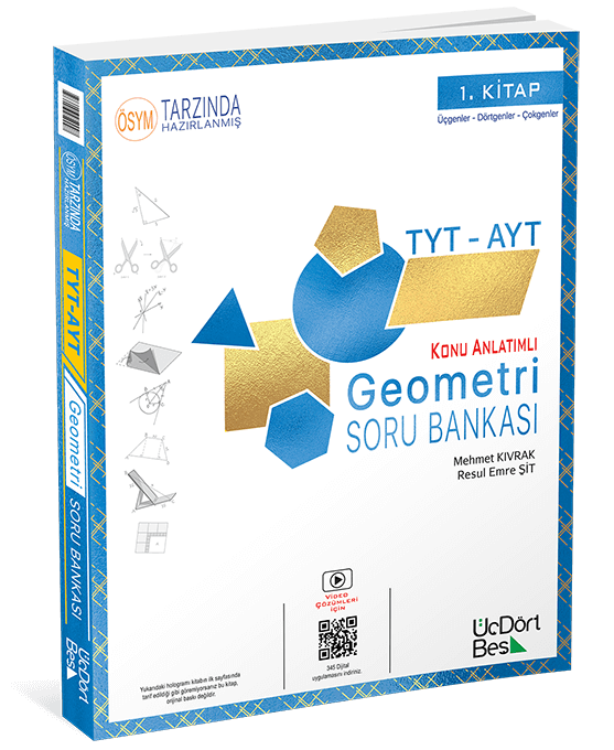TYT AYT Geometri Soru Bankası 1. Kitap ÜçDörtBeş Yayınları