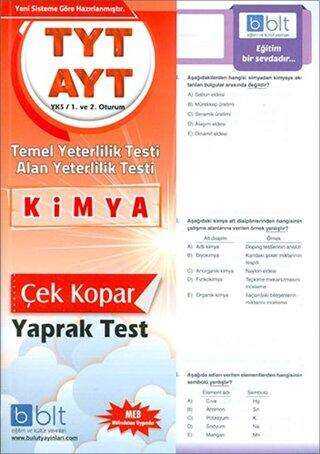 TYT AYT Kimya Yaprak Test Bulut Yayınları TYT AYT Kimya Yaprak Test Bulut Yayınları