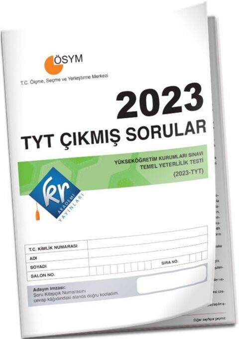 TYT Çıkmış Sorular Tıpkı Basım Kitapçığı KR Akademi Yayınları