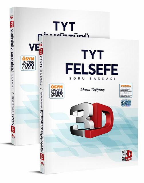 TYT Felsefe ve Din Kültürü ve Ahlak Bilgisi Soru Bankası 3D Yayınları TYT Felsefe ve Din Kültürü ve Ahlak Bilgisi Soru Bankası 3D Yayınları