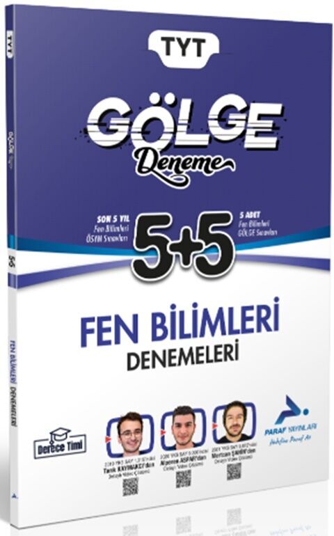 TYT Fen Bilimleri 5 + 5 Gölge Deneme Paraf Yayınları TYT Fen Bilimleri 5 + 5 Gölge Deneme Paraf Yayınları