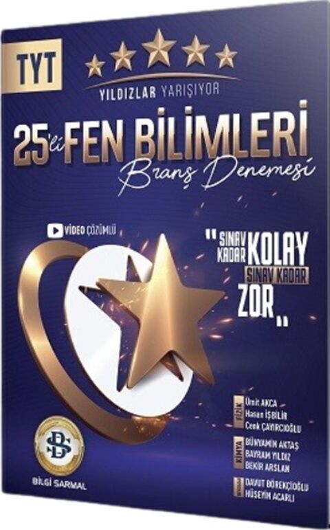 TYT Fen Bilimleri Yıldızlar Yarışıyor 25 li Branş Denemesi Bilgi Sarmal Yayınları