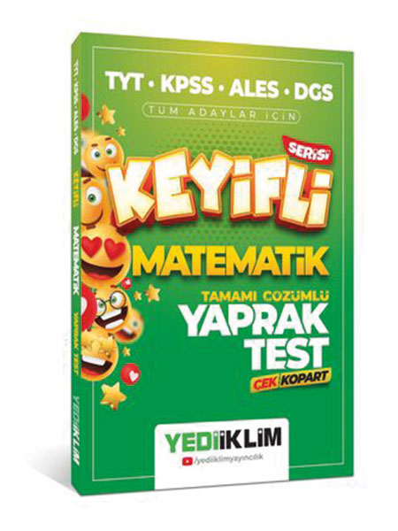 TYT KPSS ALES DGS Keyifli Matematik Tamamı Çözümlü Yaprak Test Yediiklim Yayınları