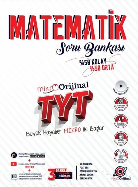 TYT Matematik Mikro Soru Bankası Orijinal Yayınları TYT Matematik Mikro Soru Bankası Orijinal Yayınları