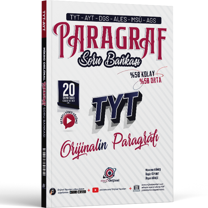 TYT Paragraf Mikro Soru Bankası Orijinal Yayınları