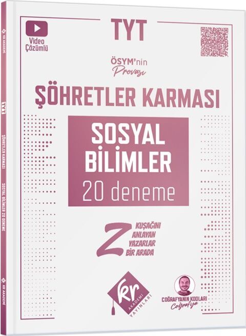 TYT Şöhretler Karması Sosyal Bilimler 20 Deneme KR Akademi Yayınları