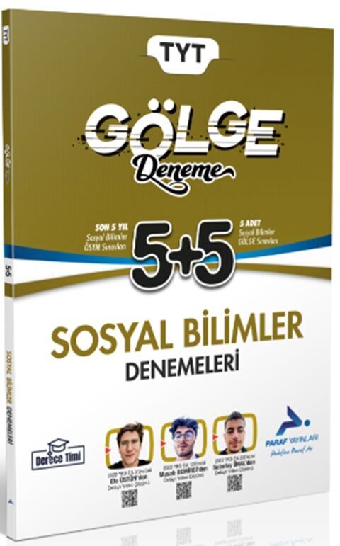 TYT Sosyal Bilimler 5 + 5 Gölge Deneme Paraf Yayınları TYT Sosyal Bilimler 5 + 5 Gölge Deneme Paraf Yayınları