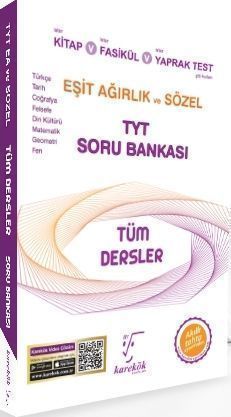 TYT Eşit Ağırlık ve Sözel Tüm Dersler Soru Bankası Karekök Yayınları