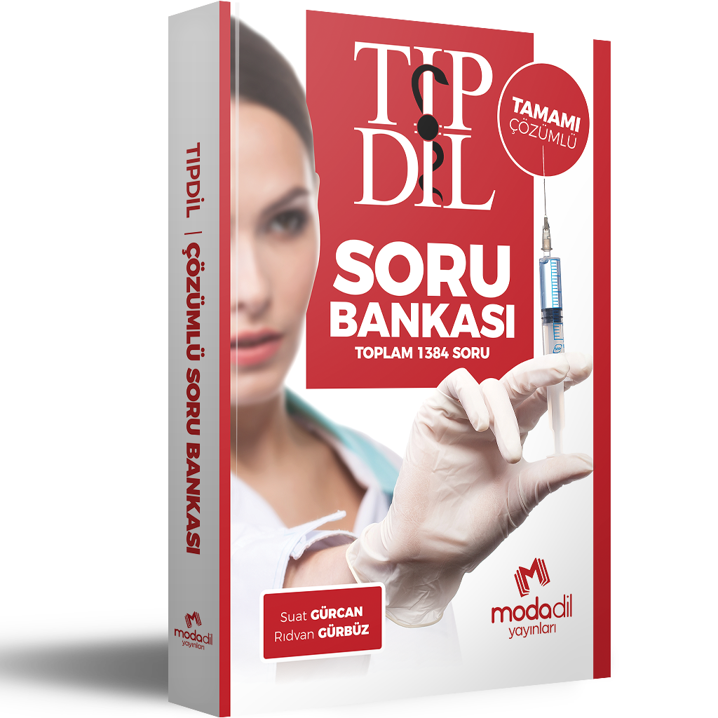 TıpDİL Sınavı Tamamı Çözümlü Soru Bankası Modadil Yayınları