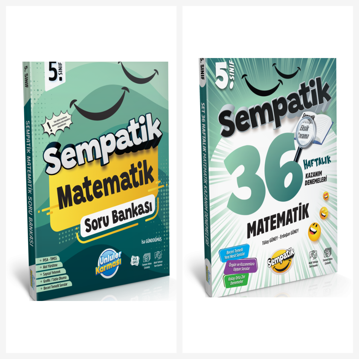 Ünlüler Karması 5. Sınıf Matematik Soru Bankası ve Haftalık Deneme Seti 2 Kitap Ünlüler Karması 5. Sınıf Matematik Soru Bankası ve Haftalık Deneme Seti 2 Kitap