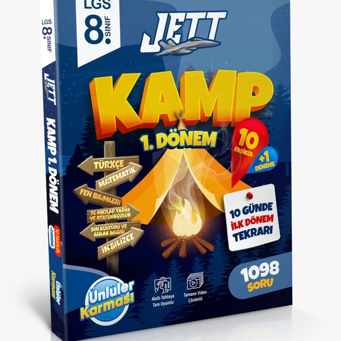 Ünlüler Karması 8. Sınıf 1. Dönem Jett Kamp Kitabı Ünlüler Karması Yayınları Ünlüler Karması 8. Sınıf 1. Dönem Jett Kamp Kitabı Ünlüler Karması Yayınları
