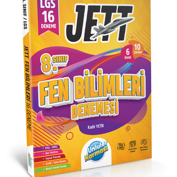 Ünlüler Karması LGS Jett Fen Bilimleri 16 Deneme Sınavı Ünlüler Karması Yayınları