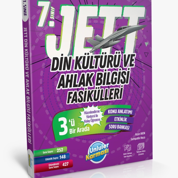 Ünlüler Yayınları 7. Sınıf Din Kültürü ve Ahlak Bilgisi JETT Soru Fasikülleri Ünlüler Yayınları 7. Sınıf Din Kültürü ve Ahlak Bilgisi JETT Soru Fasikülleri