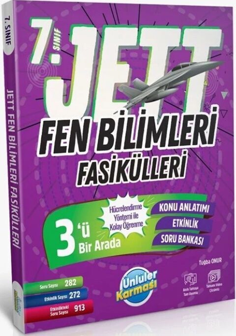 Ünlüler Yayınları 7. Sınıf Fen Bilimleri JETT Soru Fasikülleri Ünlüler Yayınları 7. Sınıf Fen Bilimleri JETT Soru Fasikülleri