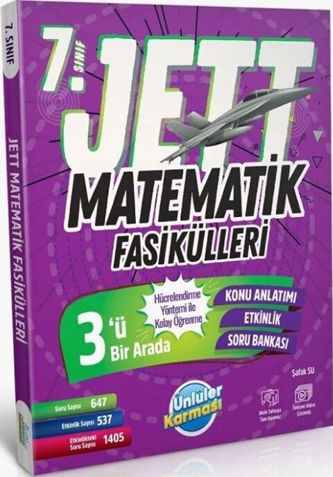 Ünlüler Yayınları 7. Sınıf Matematik JETT Soru Fasikülleri Ünlüler Yayınları 7. Sınıf Matematik JETT Soru Fasikülleri
