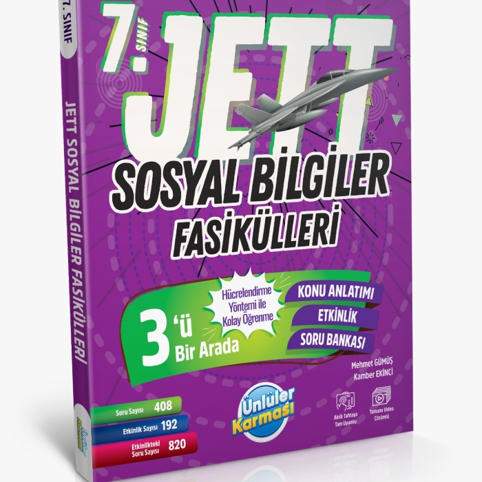 Ünlüler Yayınları 7. Sınıf Sosyal Bilgiler JETT Soru Fasikülleri
