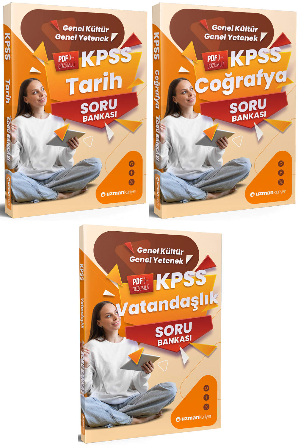 Uzman Kariyer 2026 KPSS Tarih + Coğrafya + Vatandaşlık Soru Bankası 3 lü Set Uzman Kariyer Yayınları Uzman Kariyer 2026 KPSS Tarih + Coğrafya + Vatandaşlık Soru Bankası 3 lü Set Uzman Kariyer Yayınları