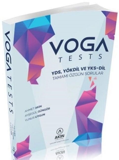 YDS YKSDİL YÖKDİL Voga Tests Soru Bankası Akın Dil Yayınları YDS YKSDİL YÖKDİL Voga Tests Soru Bankası Akın Dil Yayınları