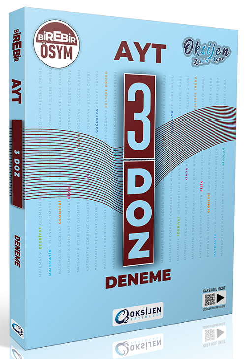YKS AYT Fasikül 3 Doz Deneme Çözümlü Oksijen Yayınları