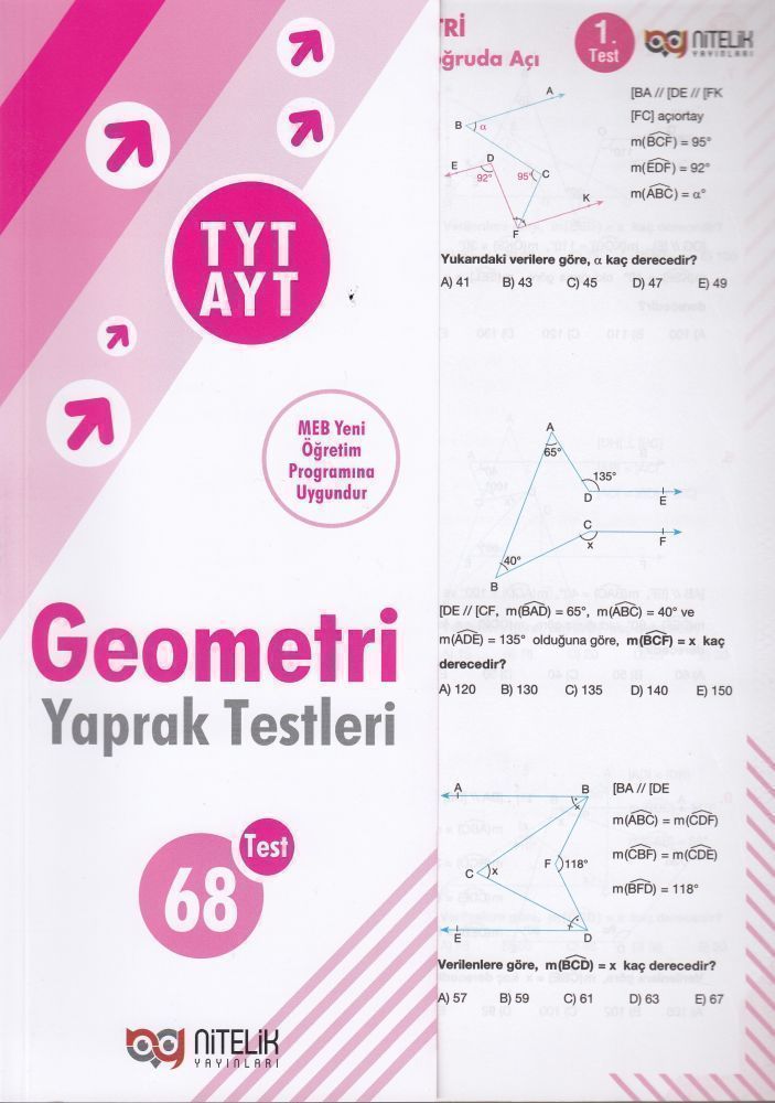 YKS TYT AYT Geometri Yaprak Test Nitelik Yayınları