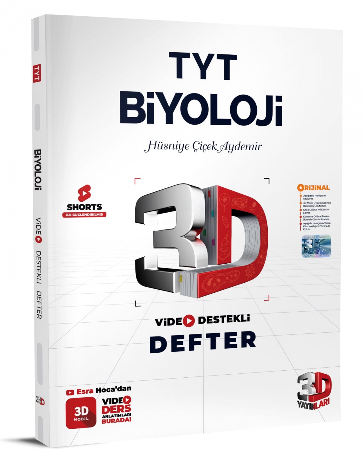YKS TYT Biyoloji Video Destekli Defter 3D Yayınları YKS TYT Biyoloji Video Destekli Defter 3D Yayınları