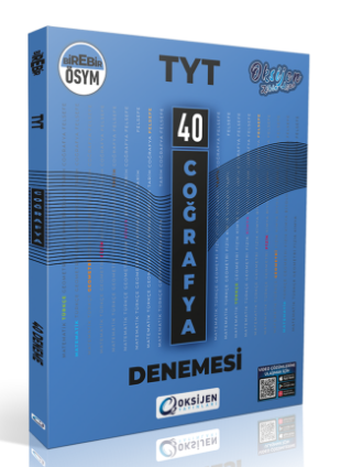 YKS TYT Coğrafya 40 Deneme Oksijen Yayınları